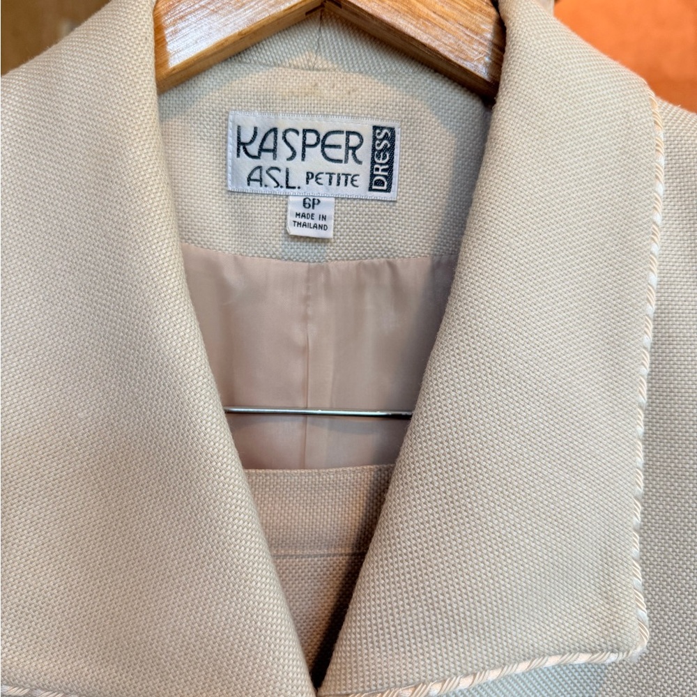 Kasper Beige Jacket & Skirt Suit